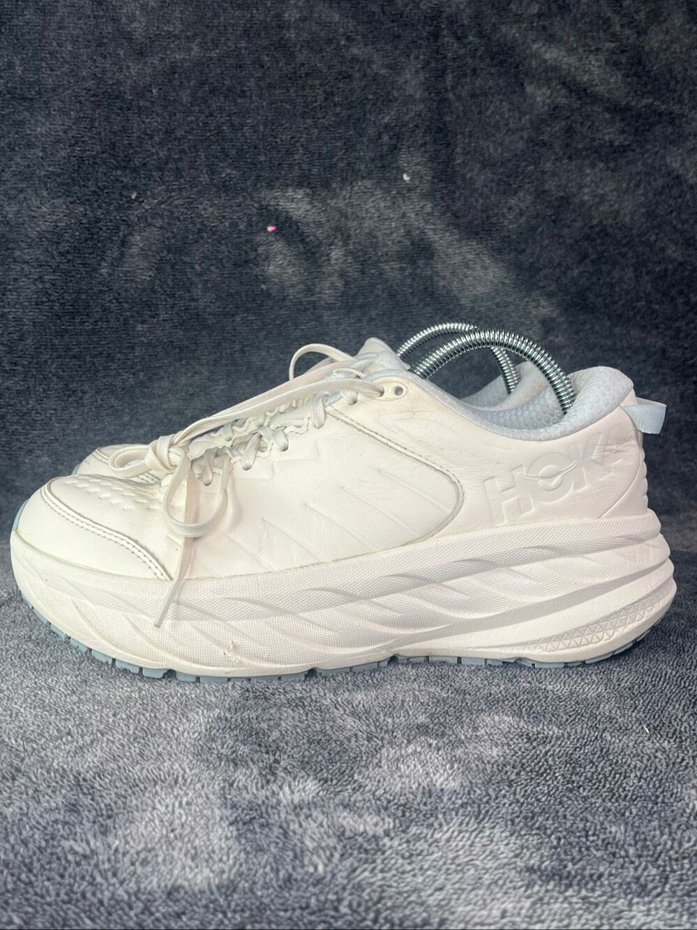HOKA ONE ONE Women’s Bondi SR Leather Shoes - Size 10 White (1110521)